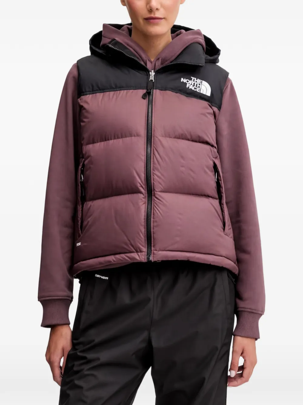 The North Face two-tone hooded gilet - Viola