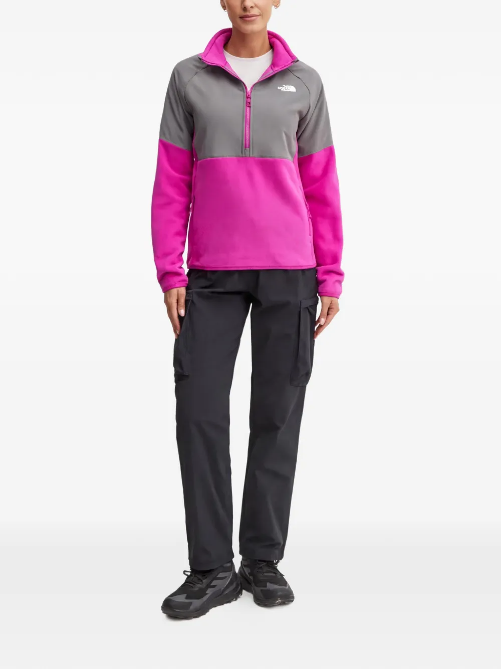 The North Face colour-block zip top - Rosa