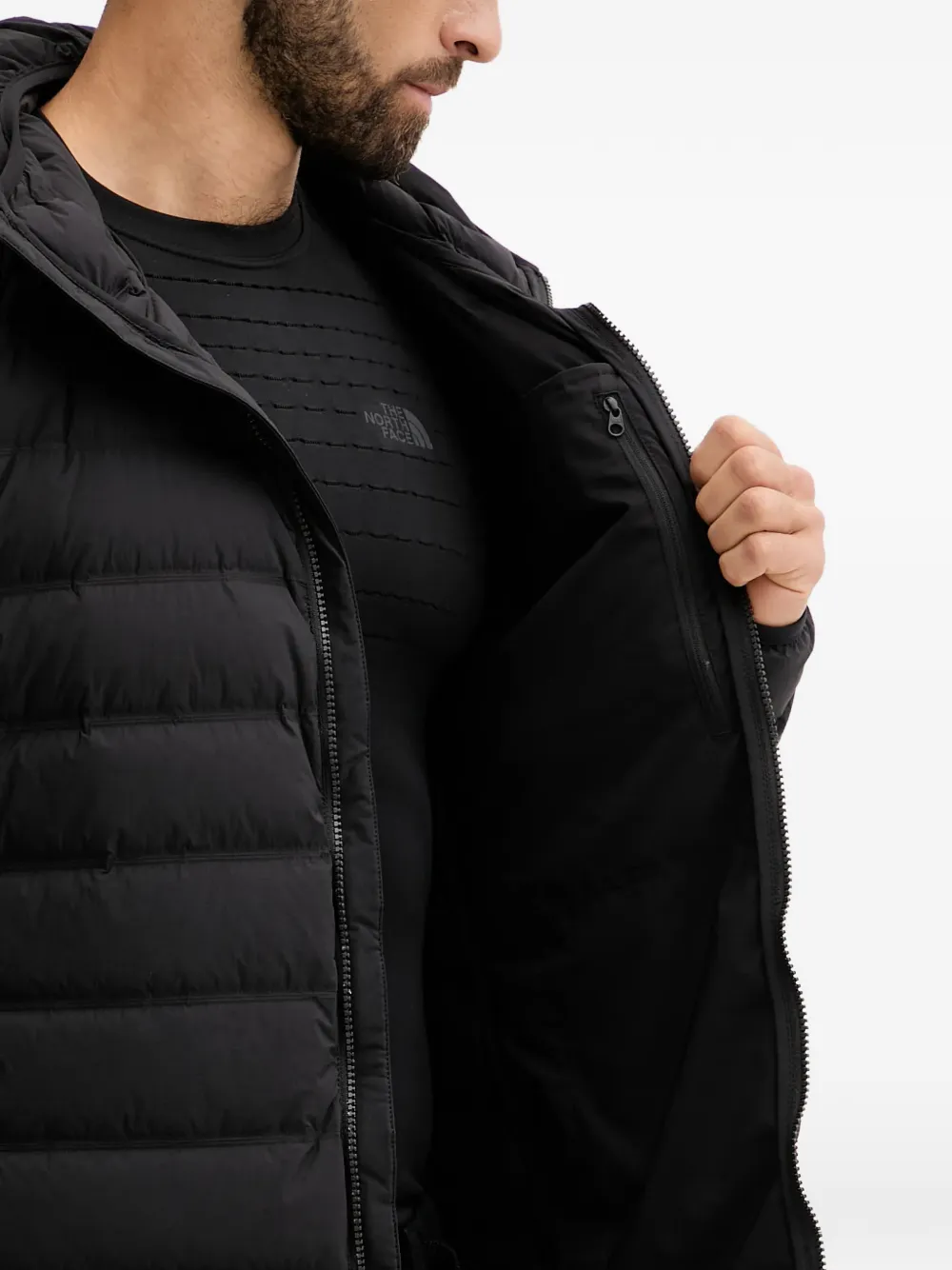 The North Face Abseil gewatteerd jack met capuchon Zwart