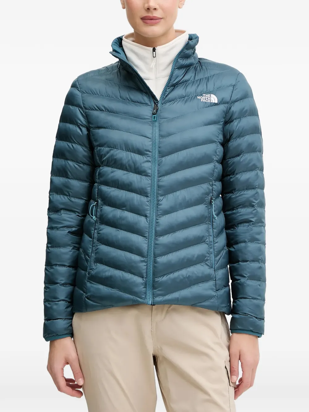 The North Face chevron quilted jacket - Blu