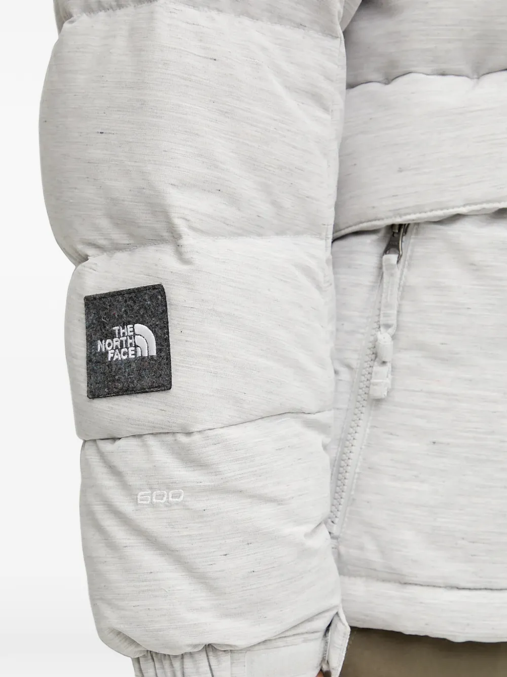 The North Face padded hooded jacket Grijs