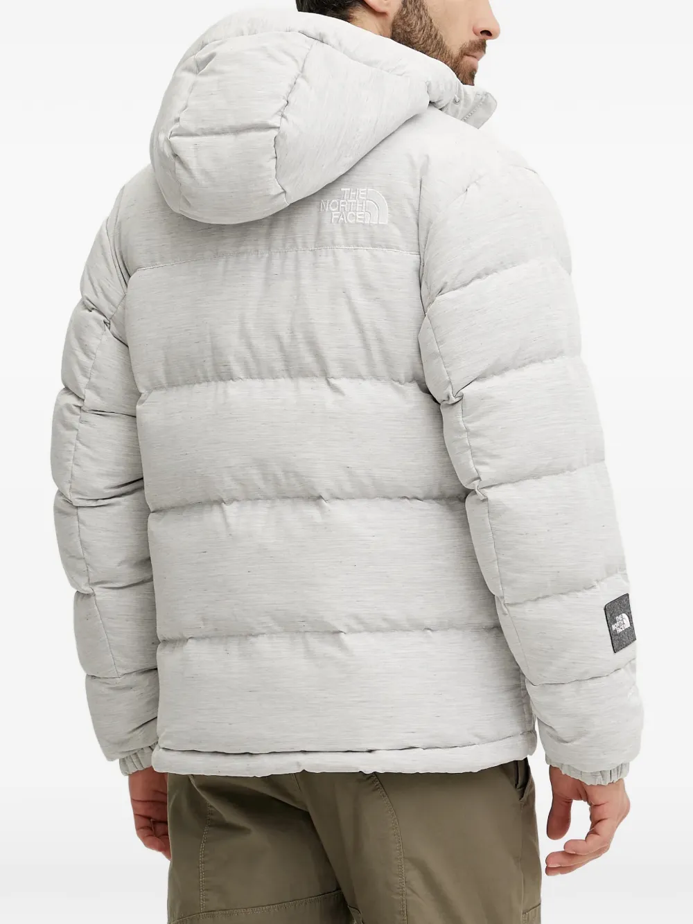 The North Face padded hooded jacket Grijs
