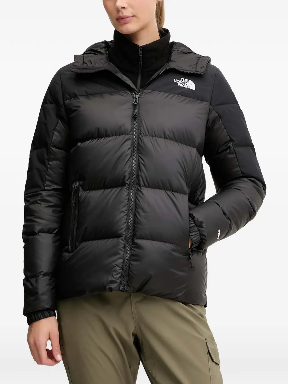 The North Face hooded logo jacket - Nero