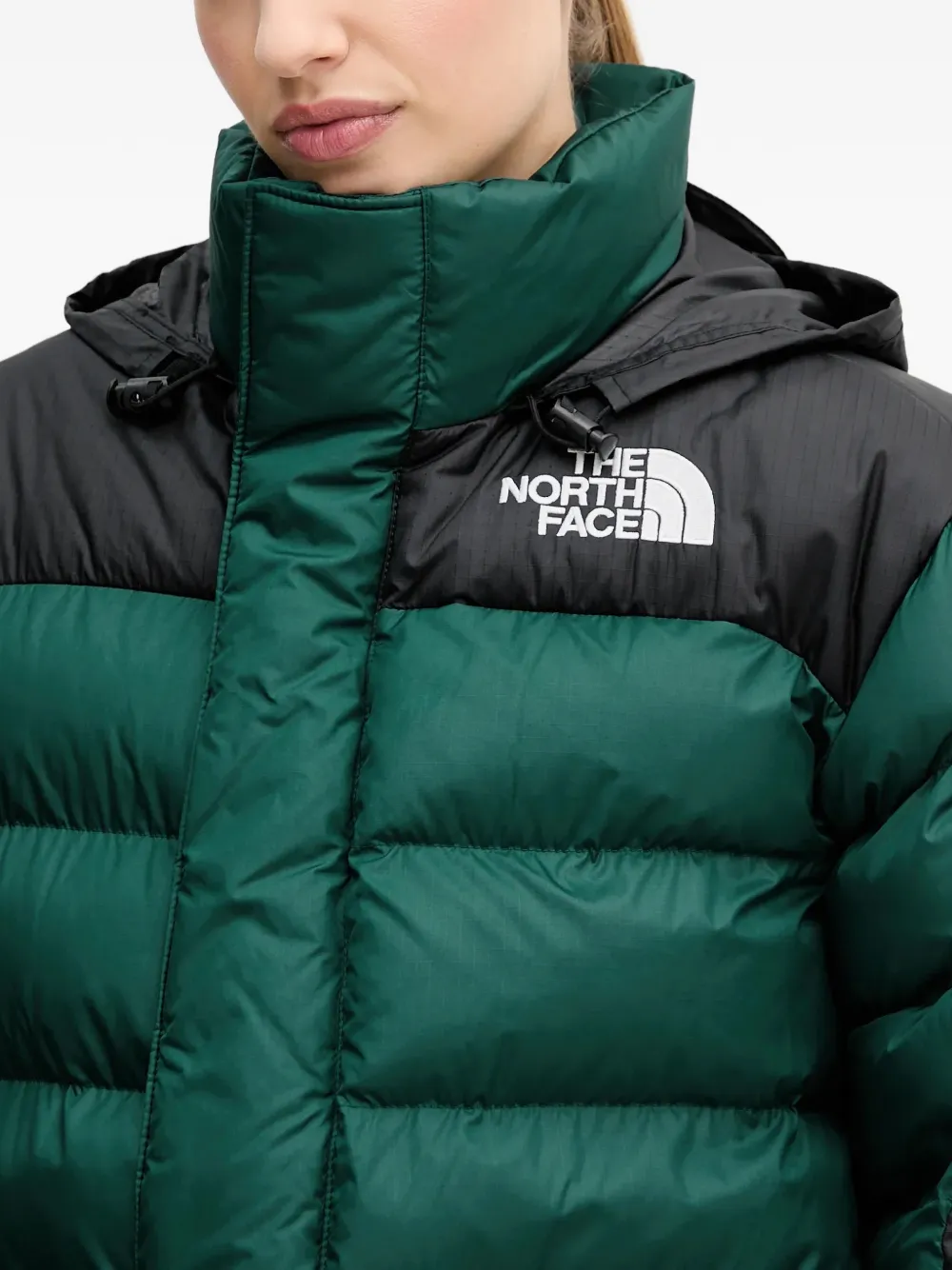 The North Face Donsjack met capuchon Groen