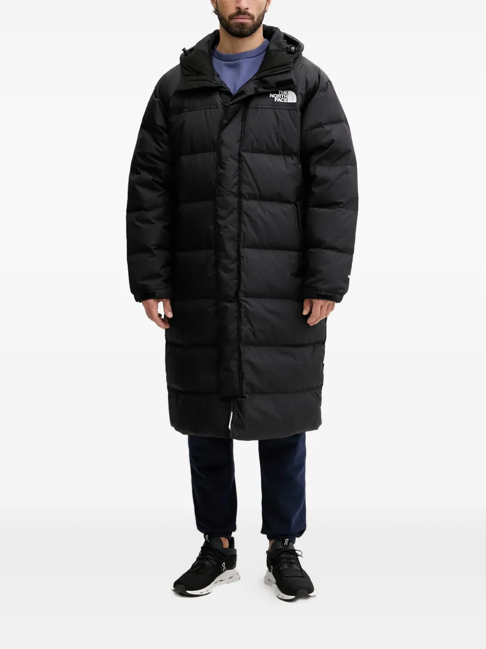 The North Face Nuptse hooded padded coat - Schwarz