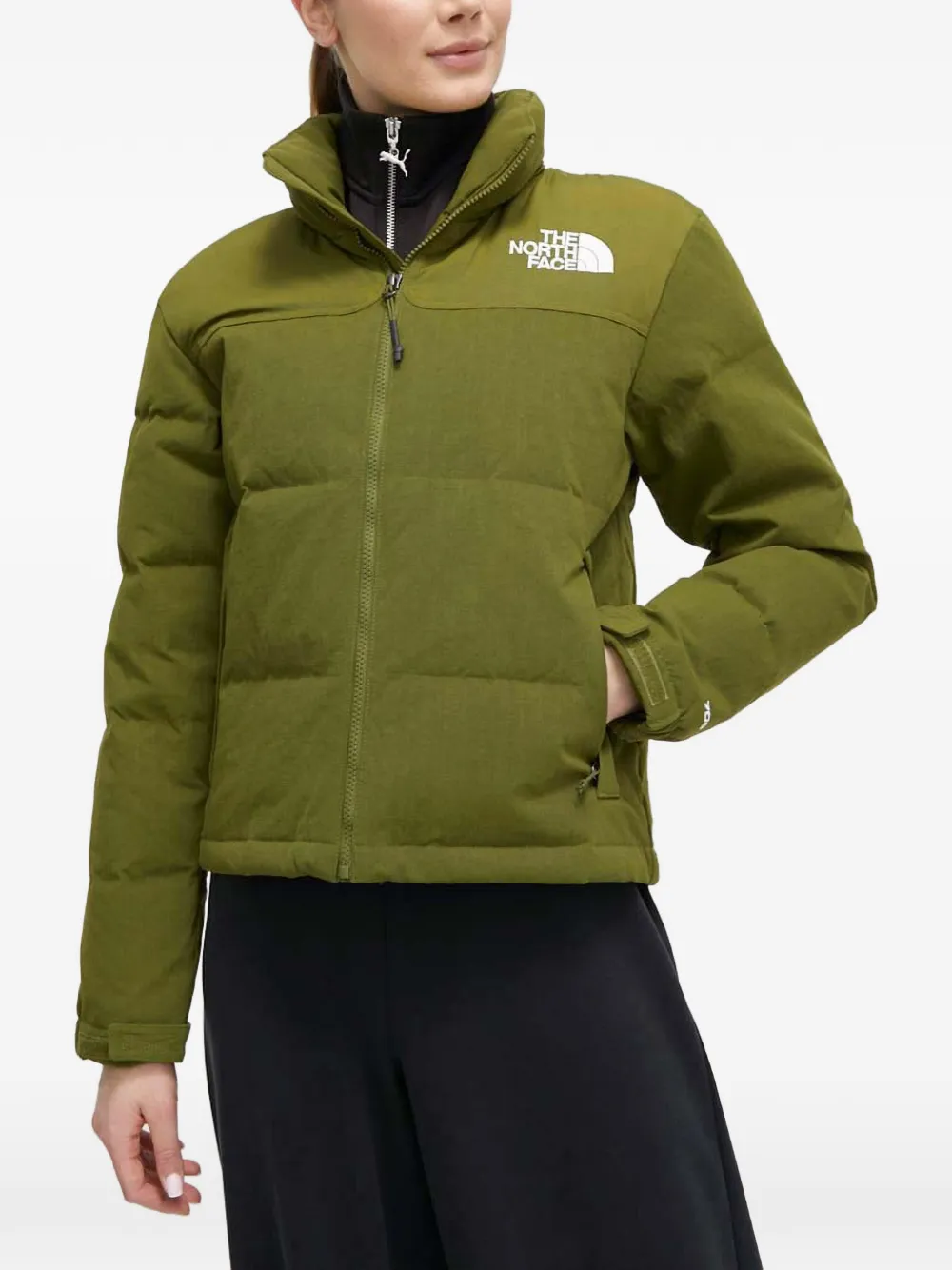 The North Face zip puffer jacket - Verde