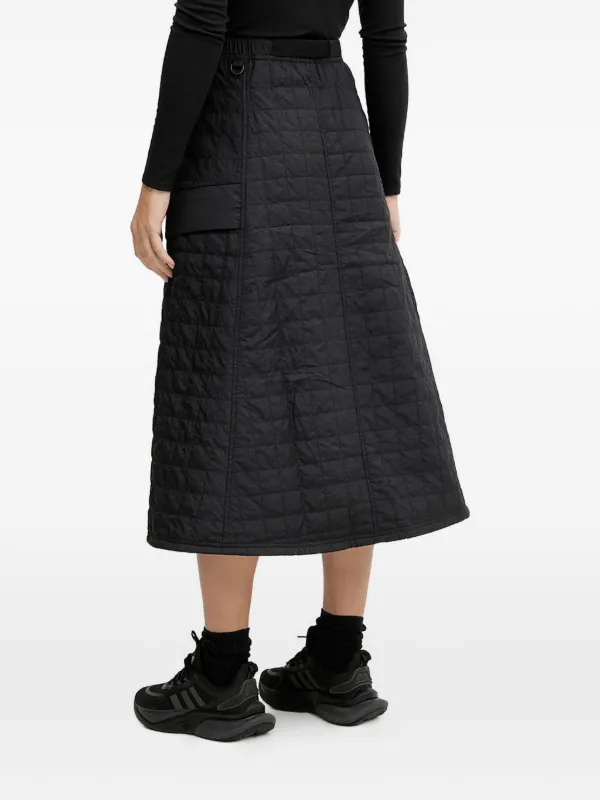 The North Face Quilted Belted Midi Skirt | Black | FARFETCH