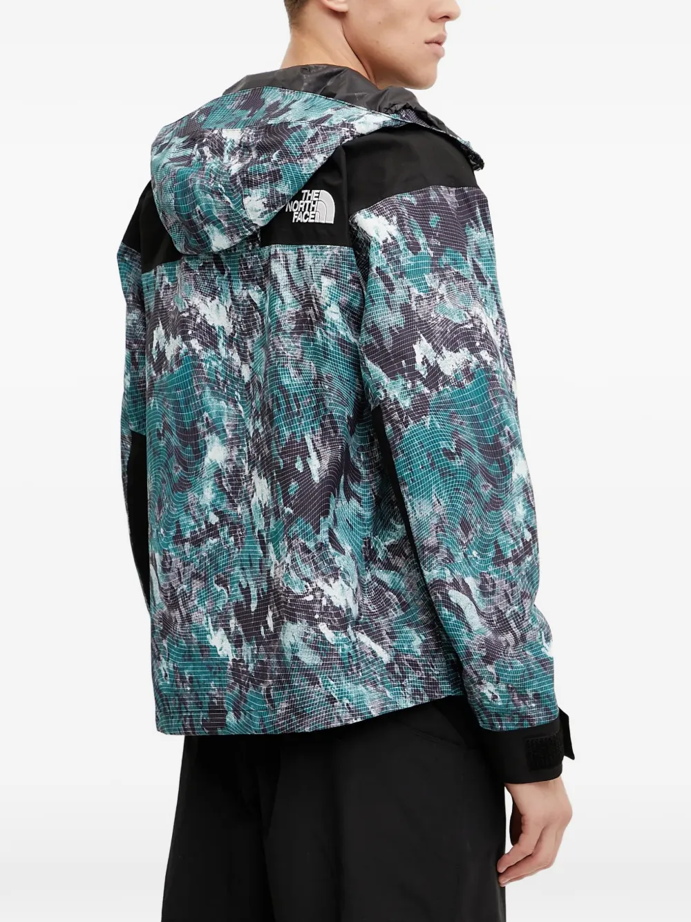  The North Face Hooded Pattern Jacket - Blue 