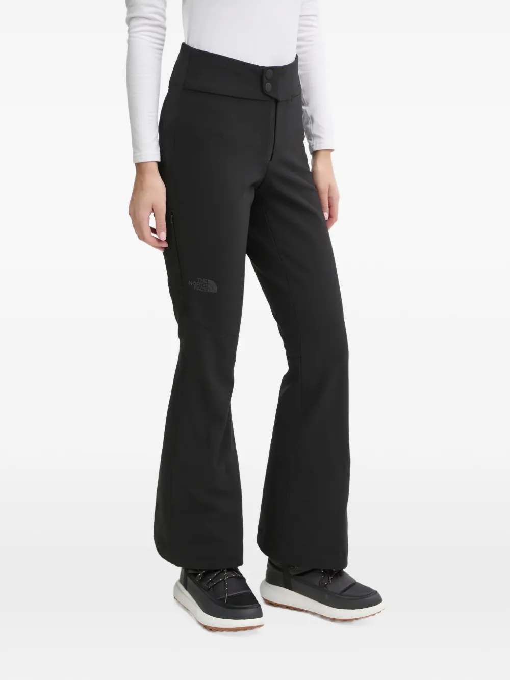 The North Face logo-print flared ski pants - Schwarz
