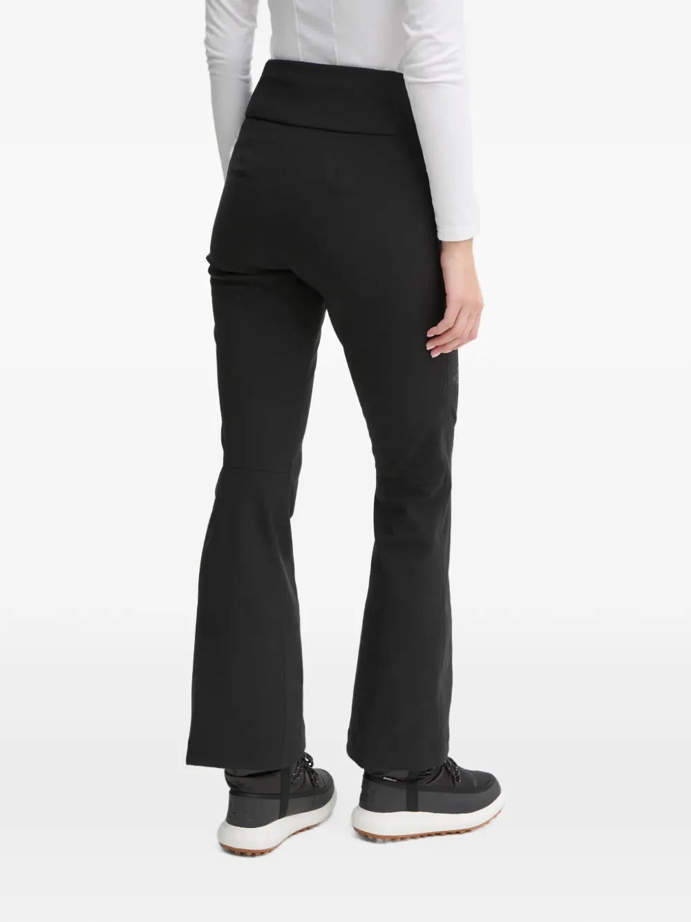 The North Face logo-print flared ski pants Zwart
