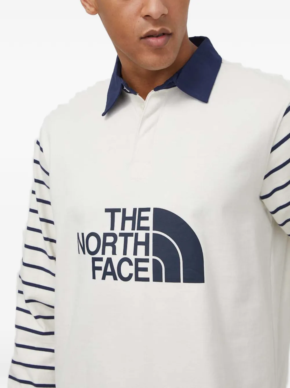 The North Face Poloshirt met gestreept pootje Beige
