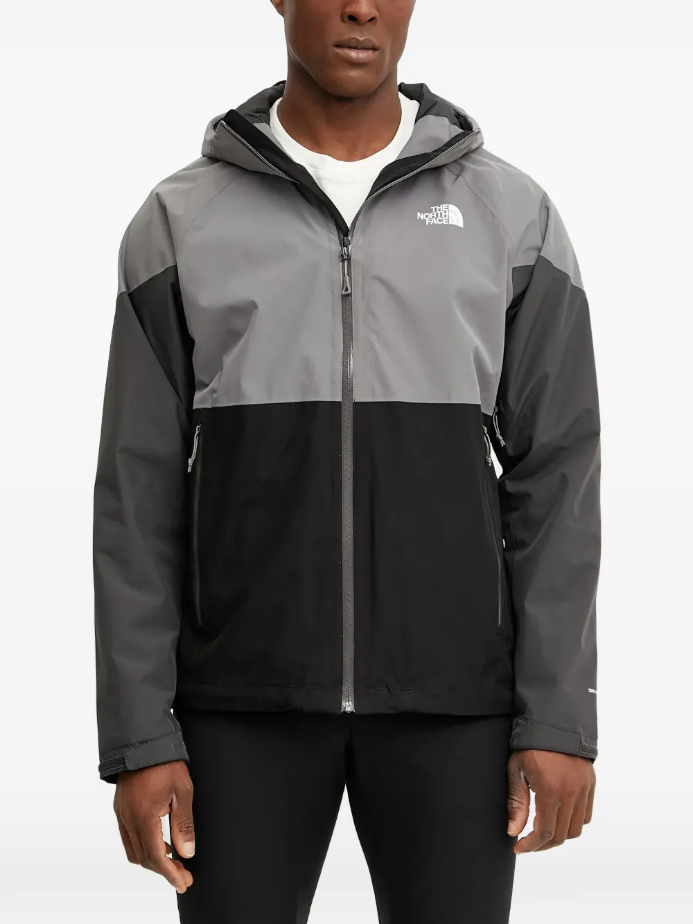 The North Face Kapuzenjacke in Colour-Block-Optik - Grau