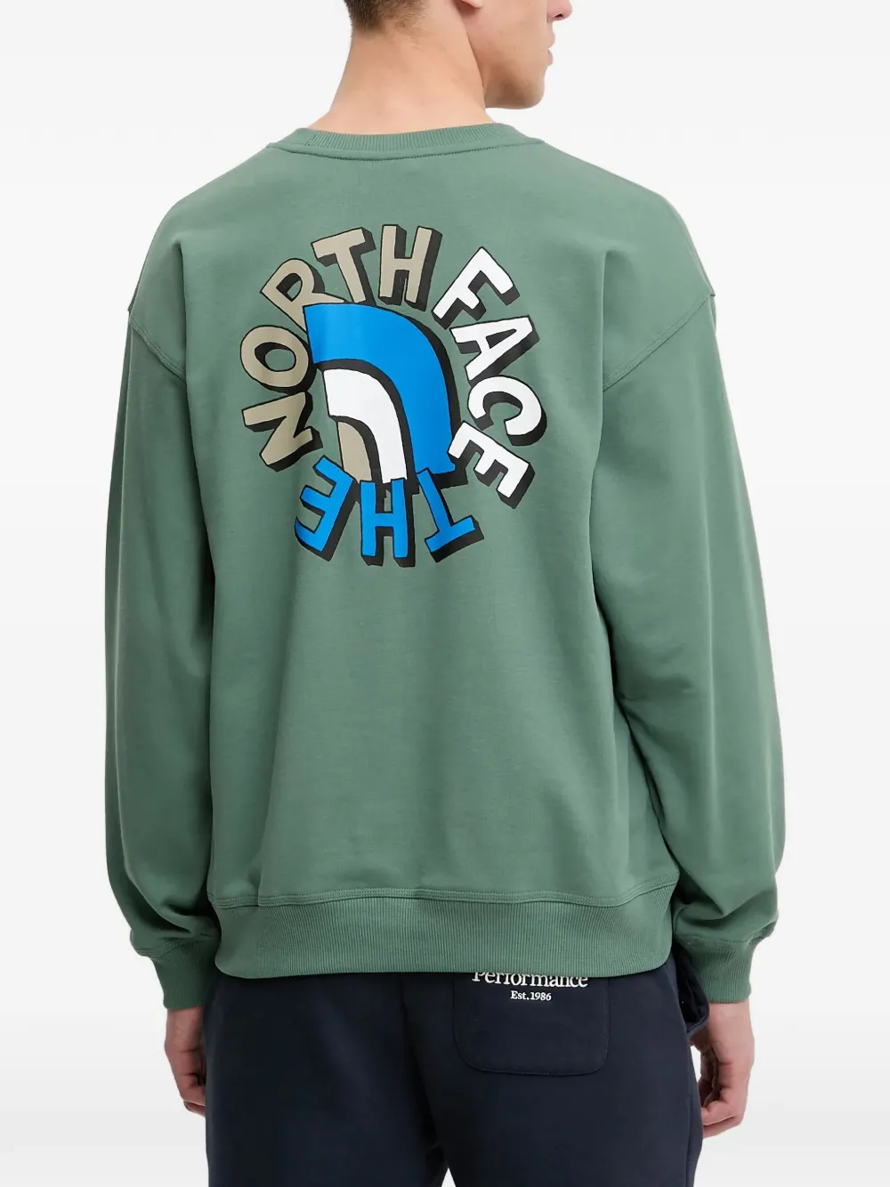 The North Face Sweater met logoprint Groen