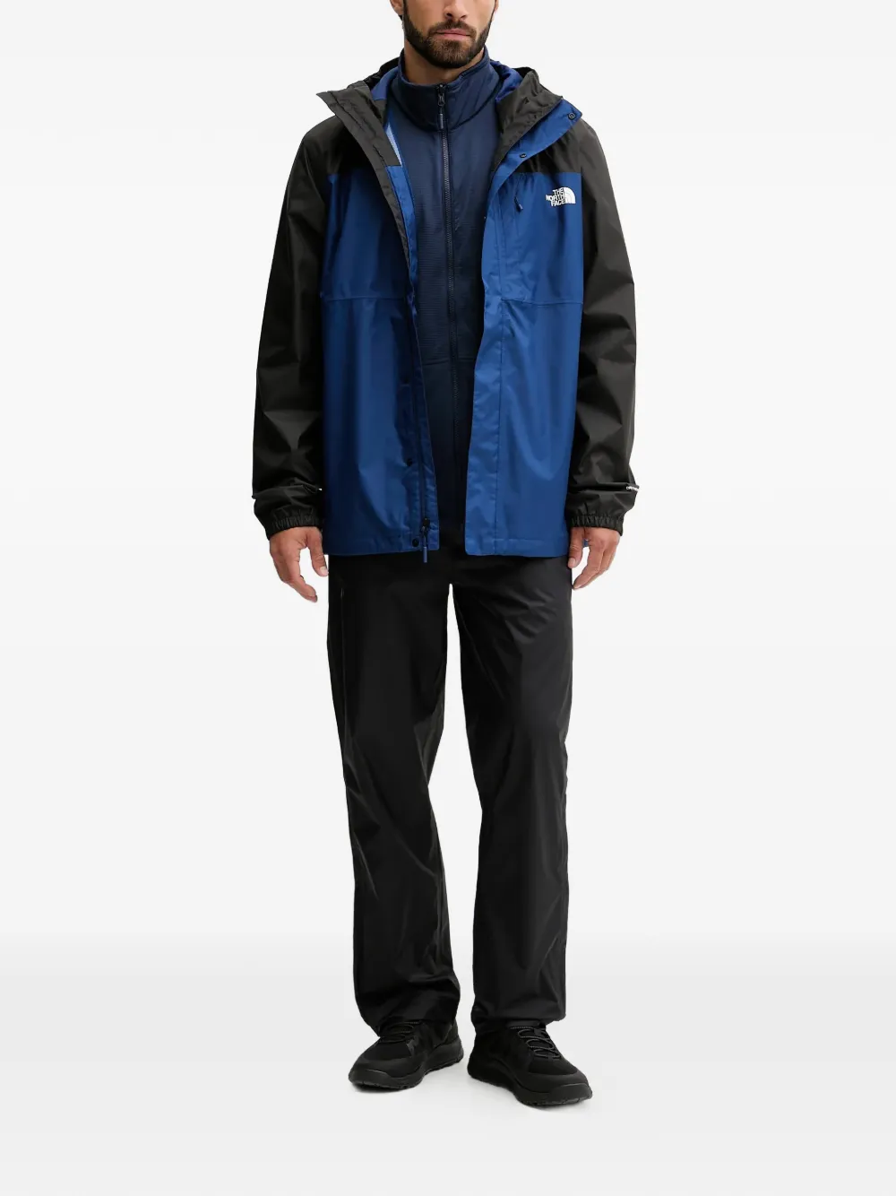 The North Face Quest Triclimate jack met colourblocking Zwart