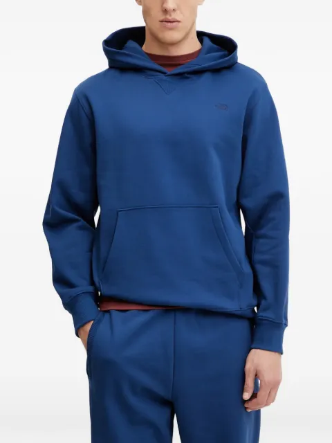 The North Face hooded logo-embroidery hoodie