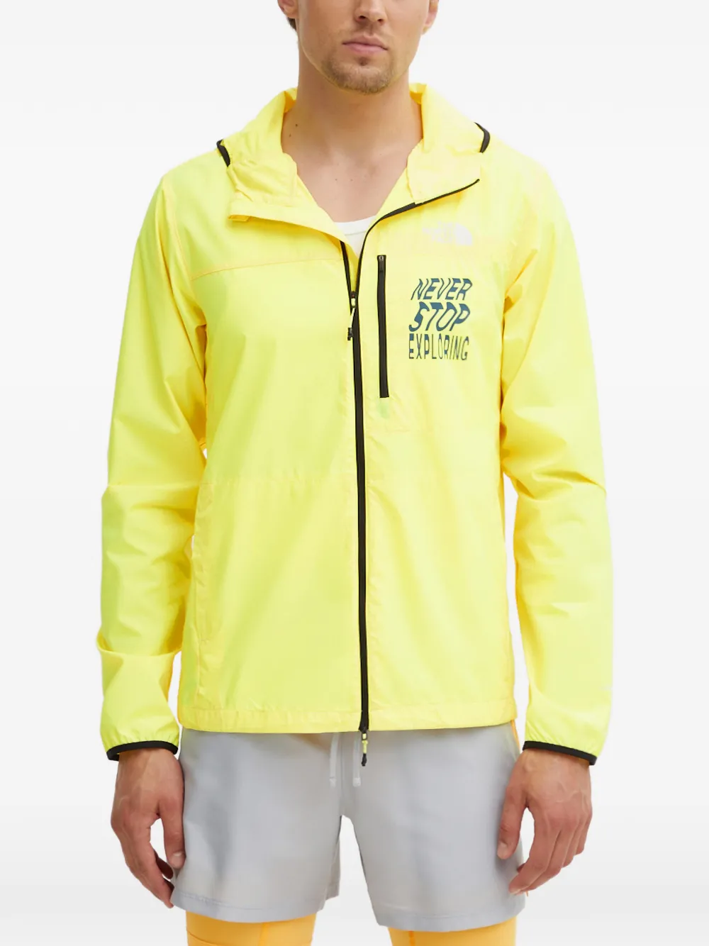 The North Face zip hooded performance jacket - Giallo