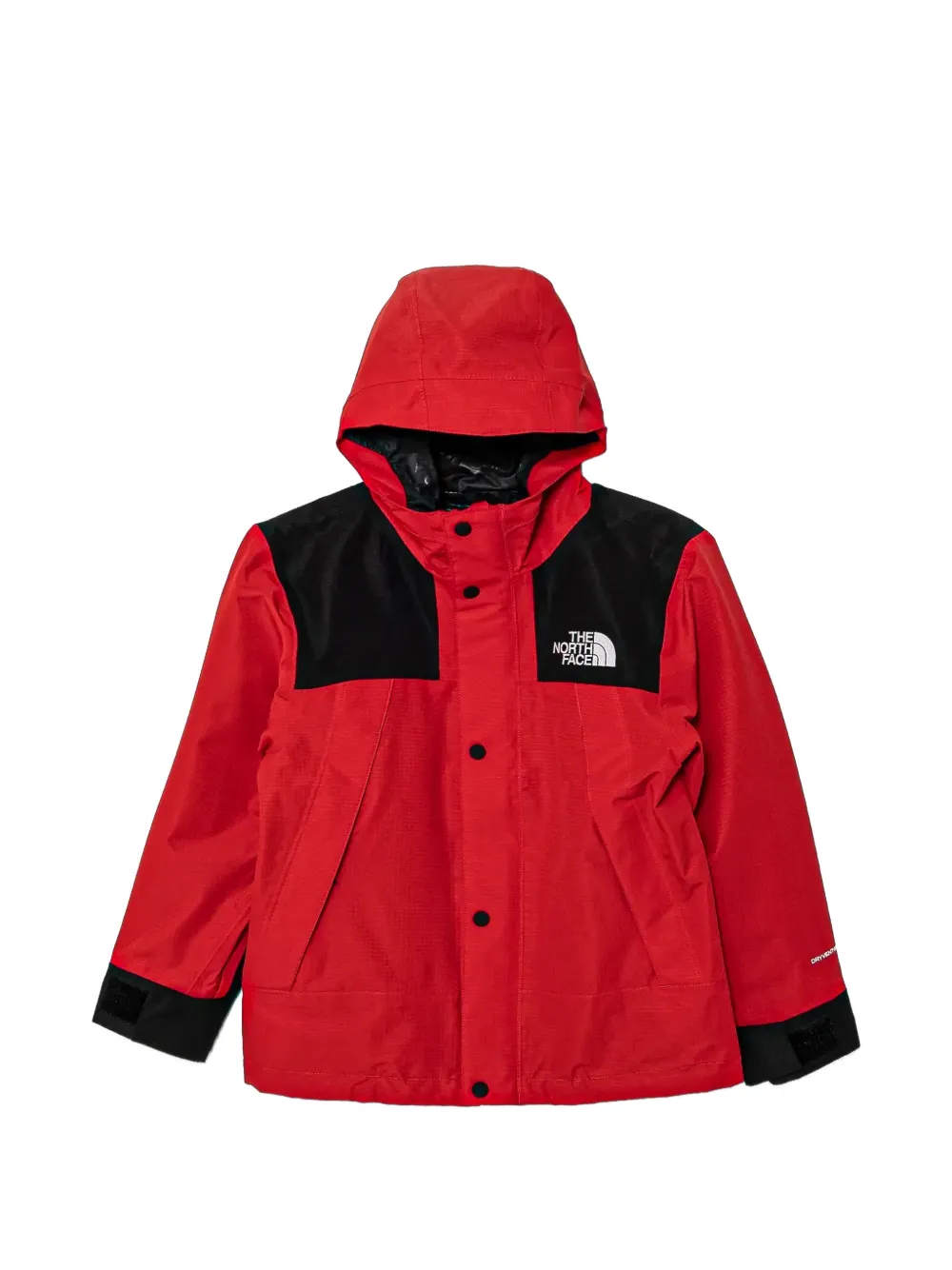 The North Face Kids hooded colourblock jacket - Rosso