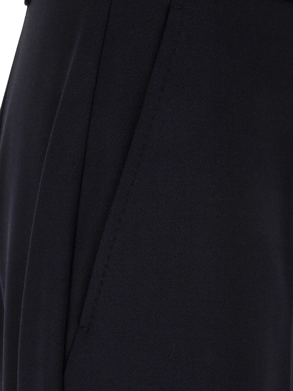 Max Mara pressed-crease wide-leg trousers Blauw
