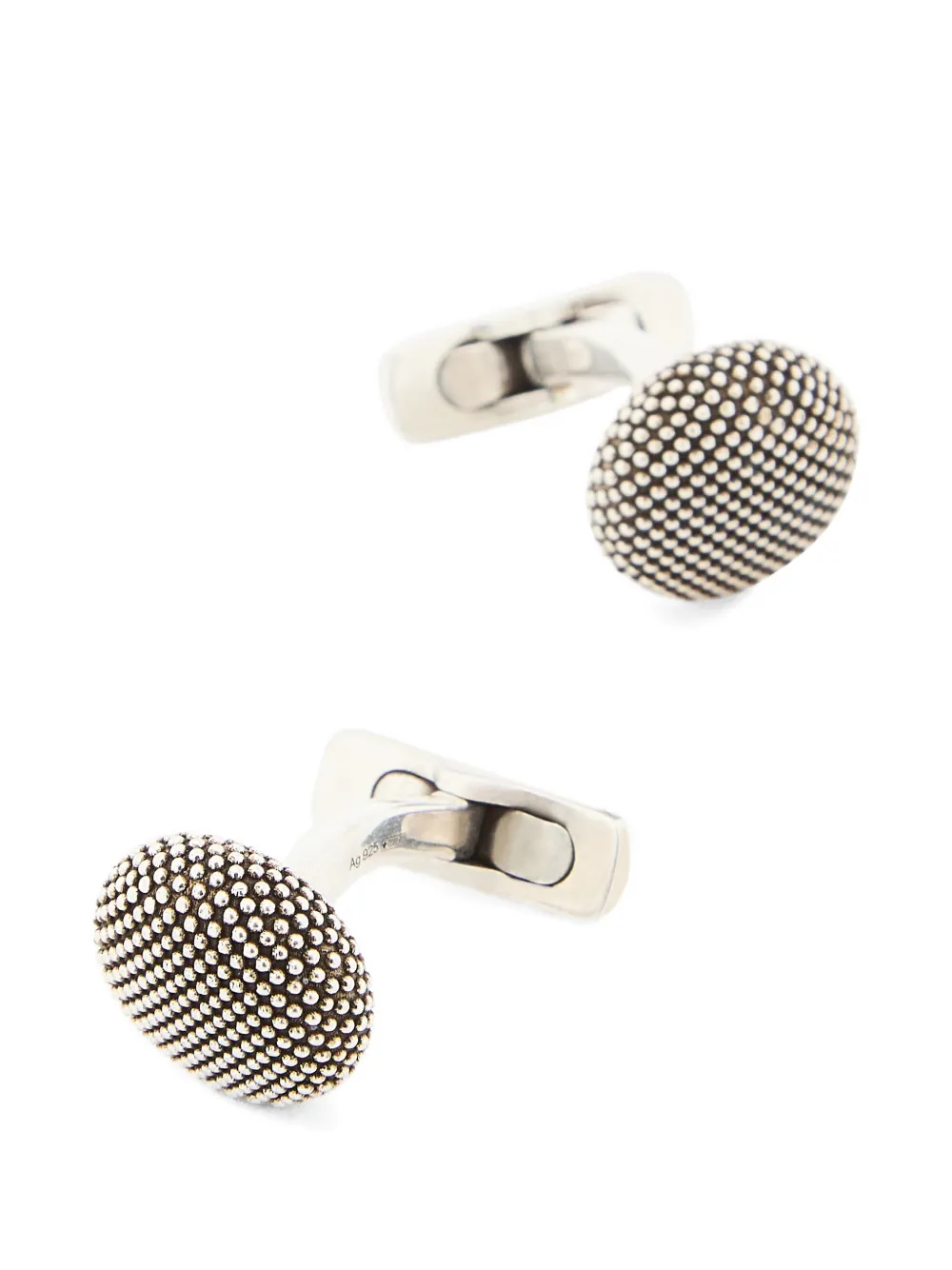 Giorgio Armani sterling-silver cufflinks - Zilver
