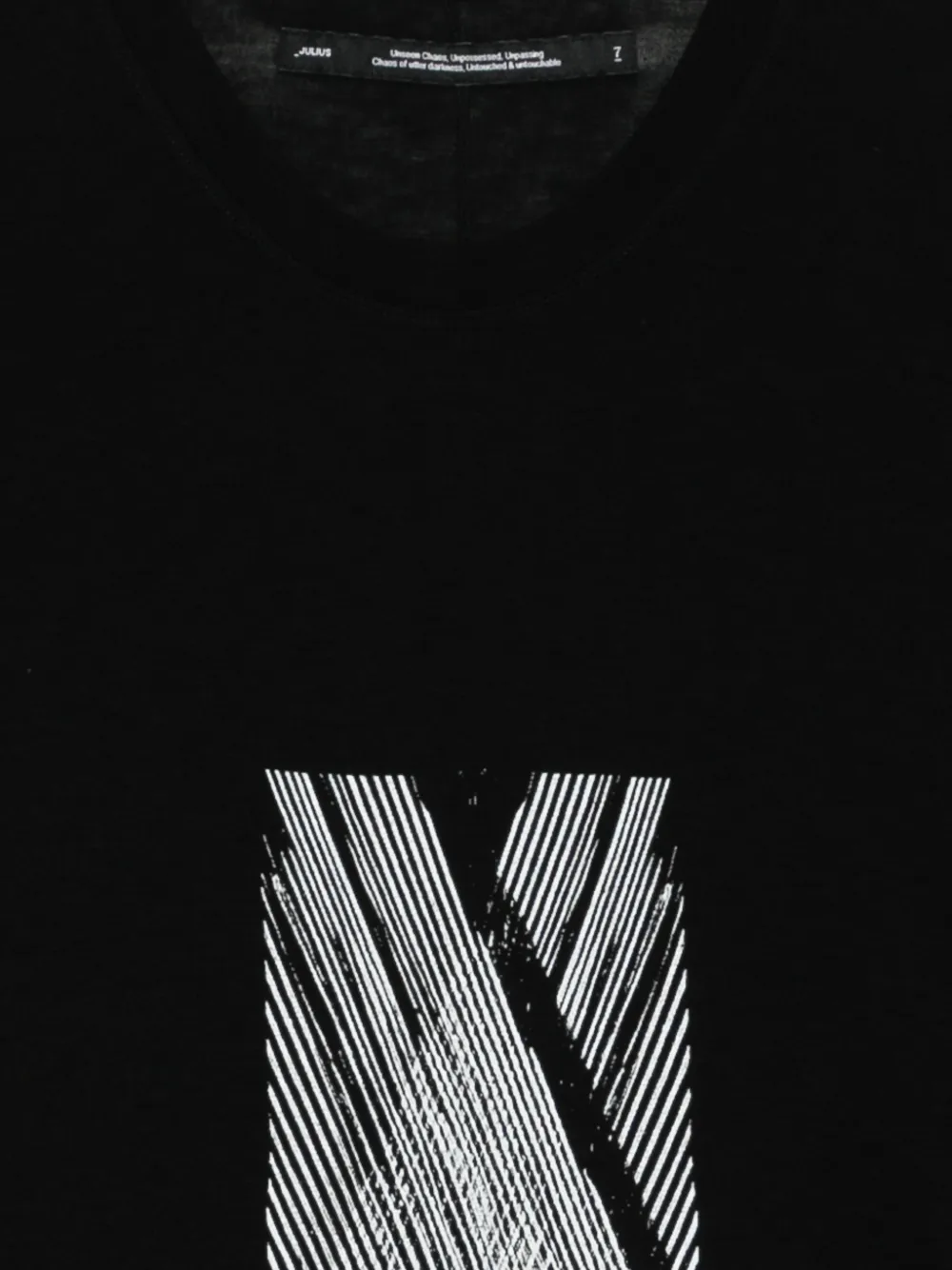 Julius T-shirt met grafische print Zwart