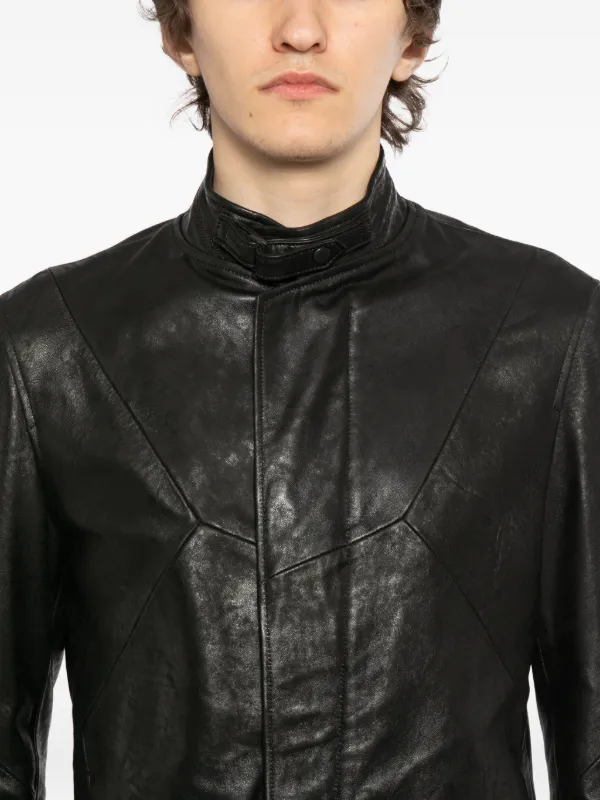 Julius プリズムジャケット Julius Prism Leather Jacket | Black | FARFETCH GE
