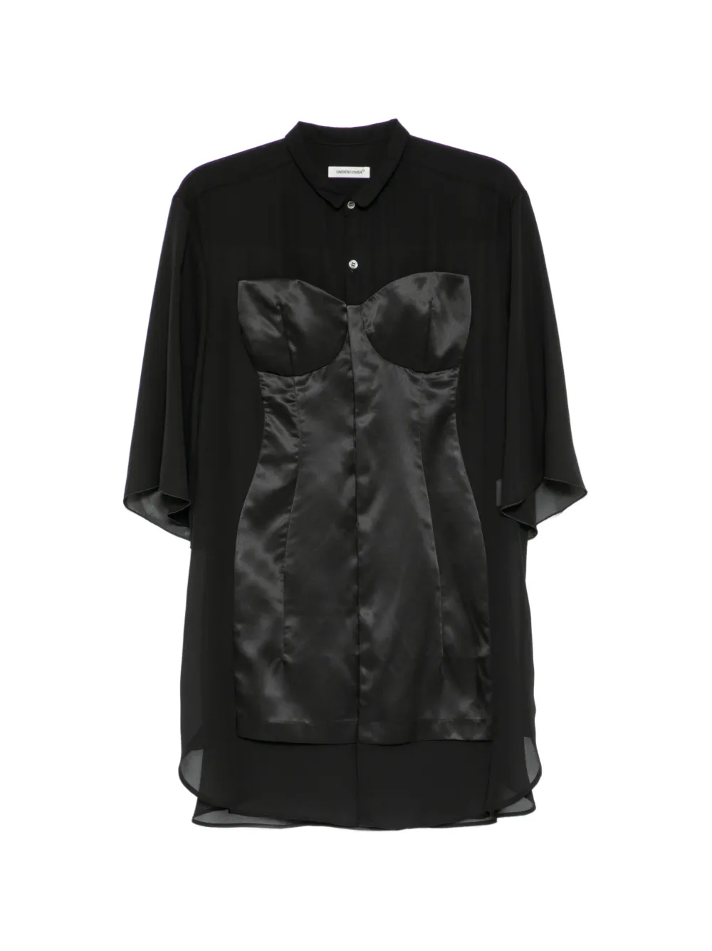 Undercover bustier-detail shirt - Black