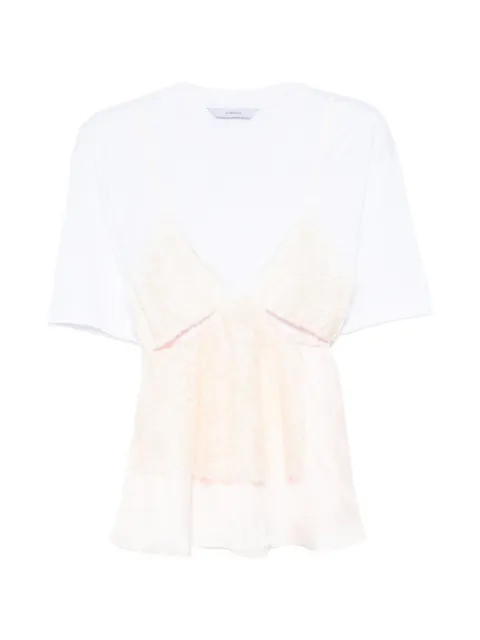 pushBUTTON lace layered T-shirt