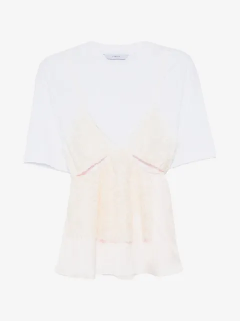 pushBUTTON lace layered T-shirt