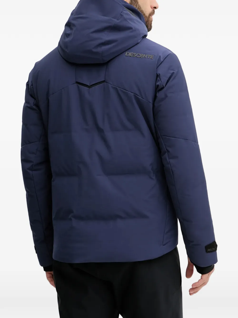  Descente Hooded Zip-fastening Ski Jacket - Blue 