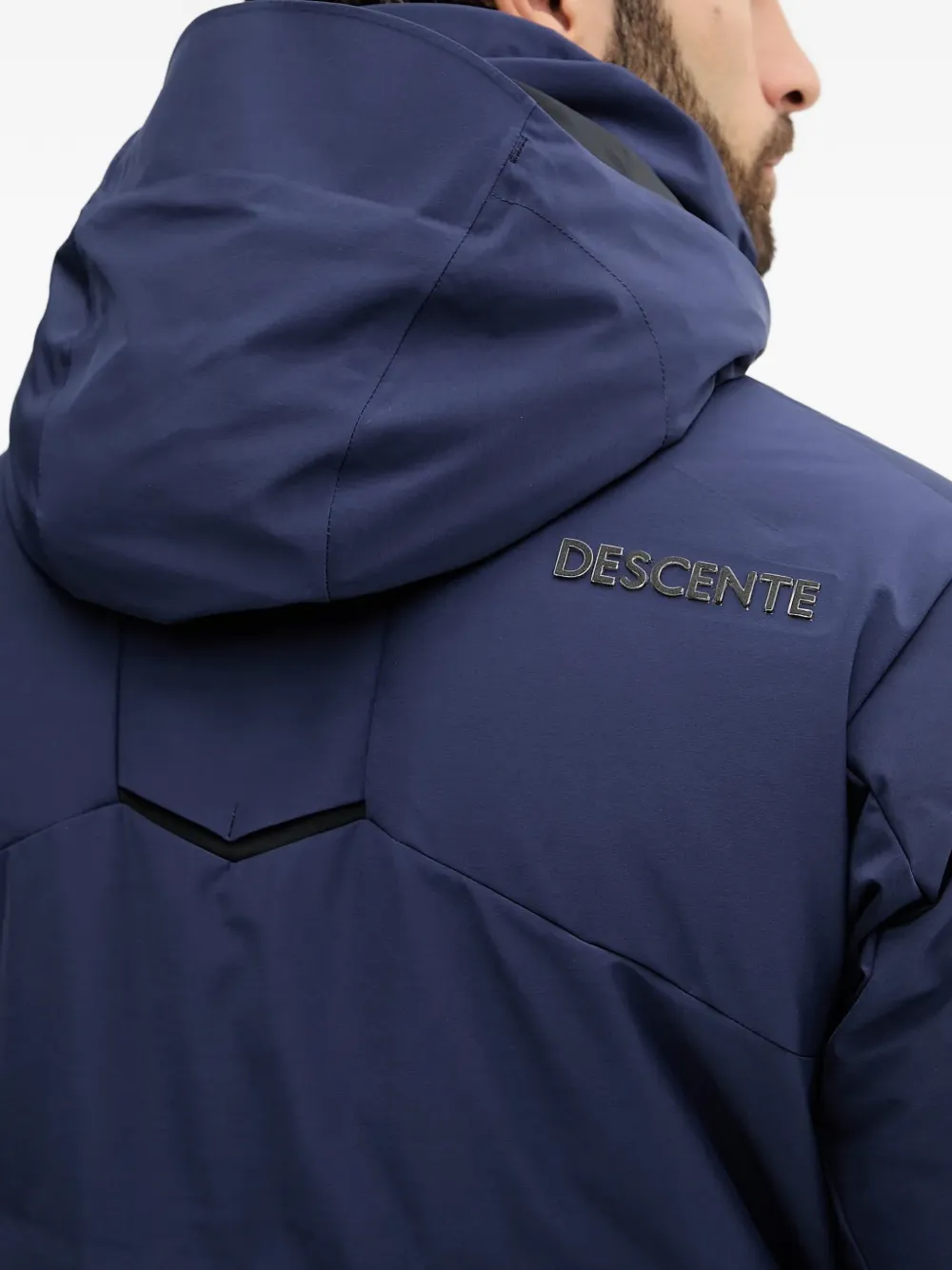 DESCENTE Ski-jack met capuchon en ritssluiting Blauw