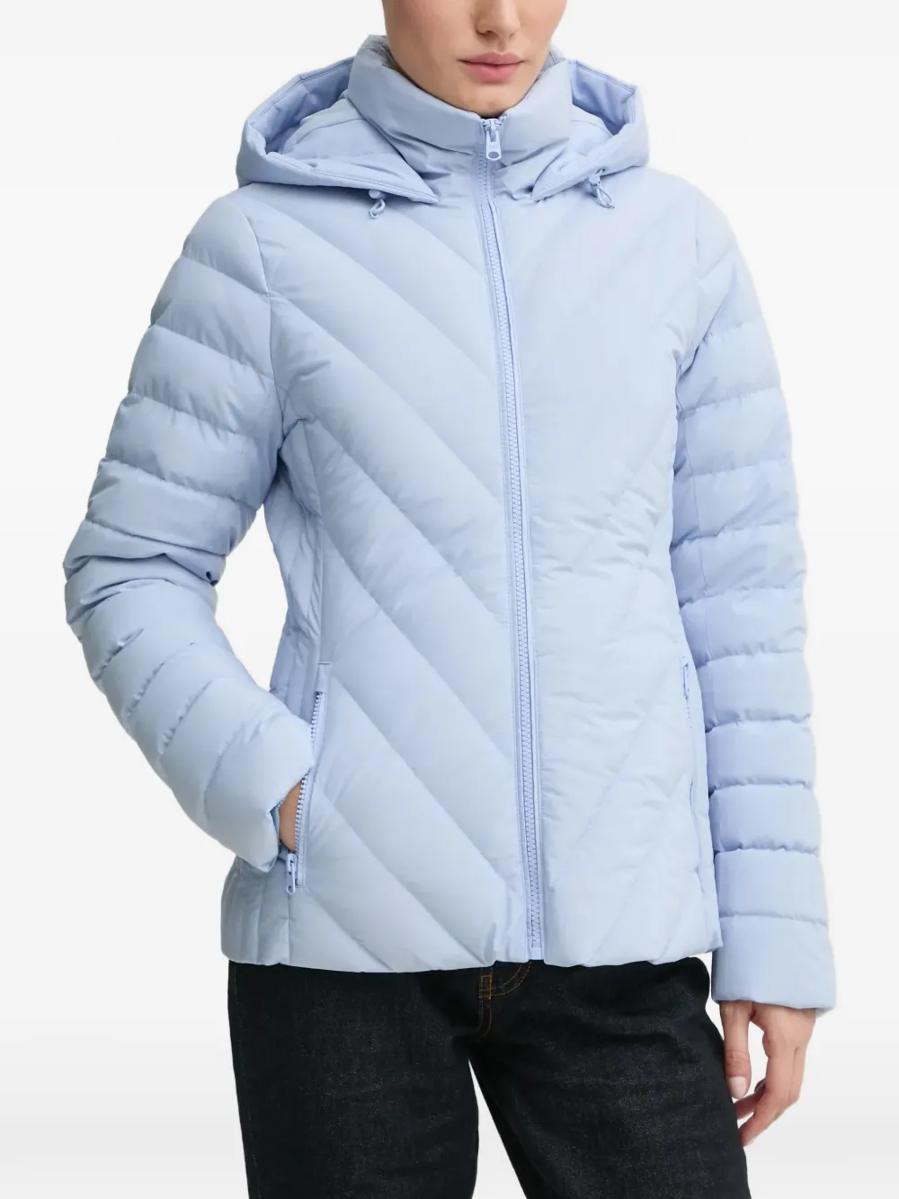 quilted-pattern padded jacket