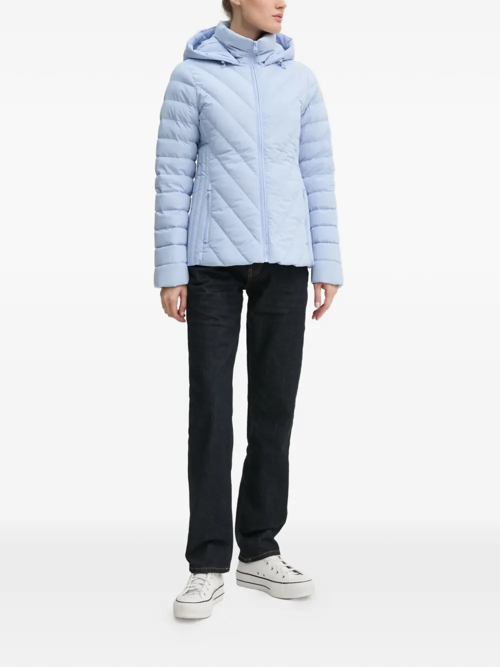  Abercrombie & Fitch Quilted-pattern Padded Jacket - Blue 