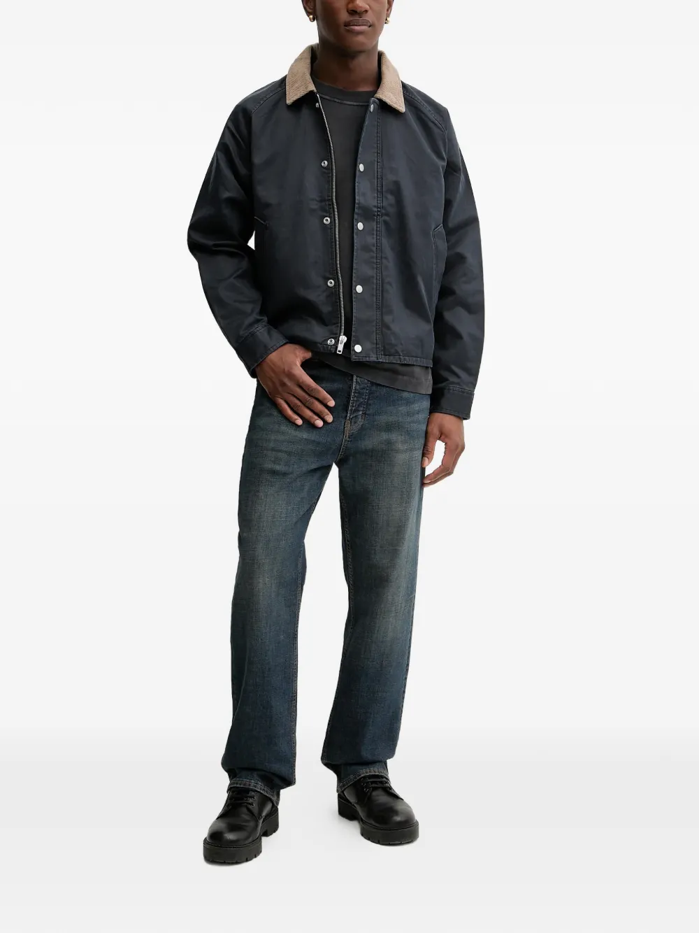  Abercrombie & Fitch Collared Jacket - Blue 