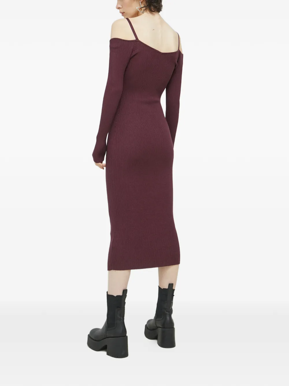 Abercrombie & Fitch V-neck midi dress - Rood