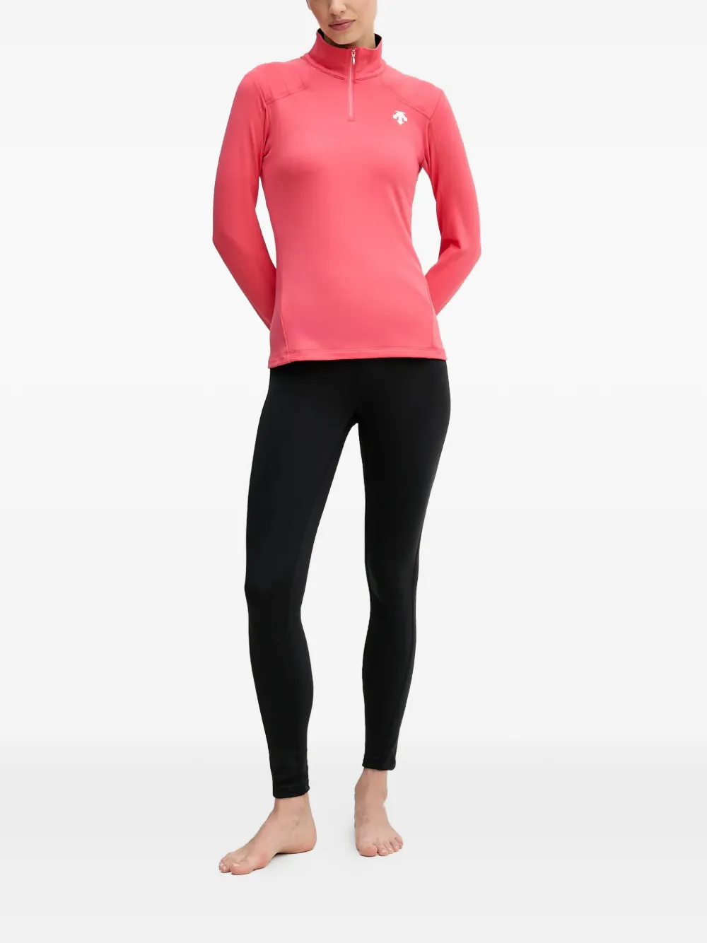  Descente Zip-fastening Logo-detail Ski Top - Pink 
