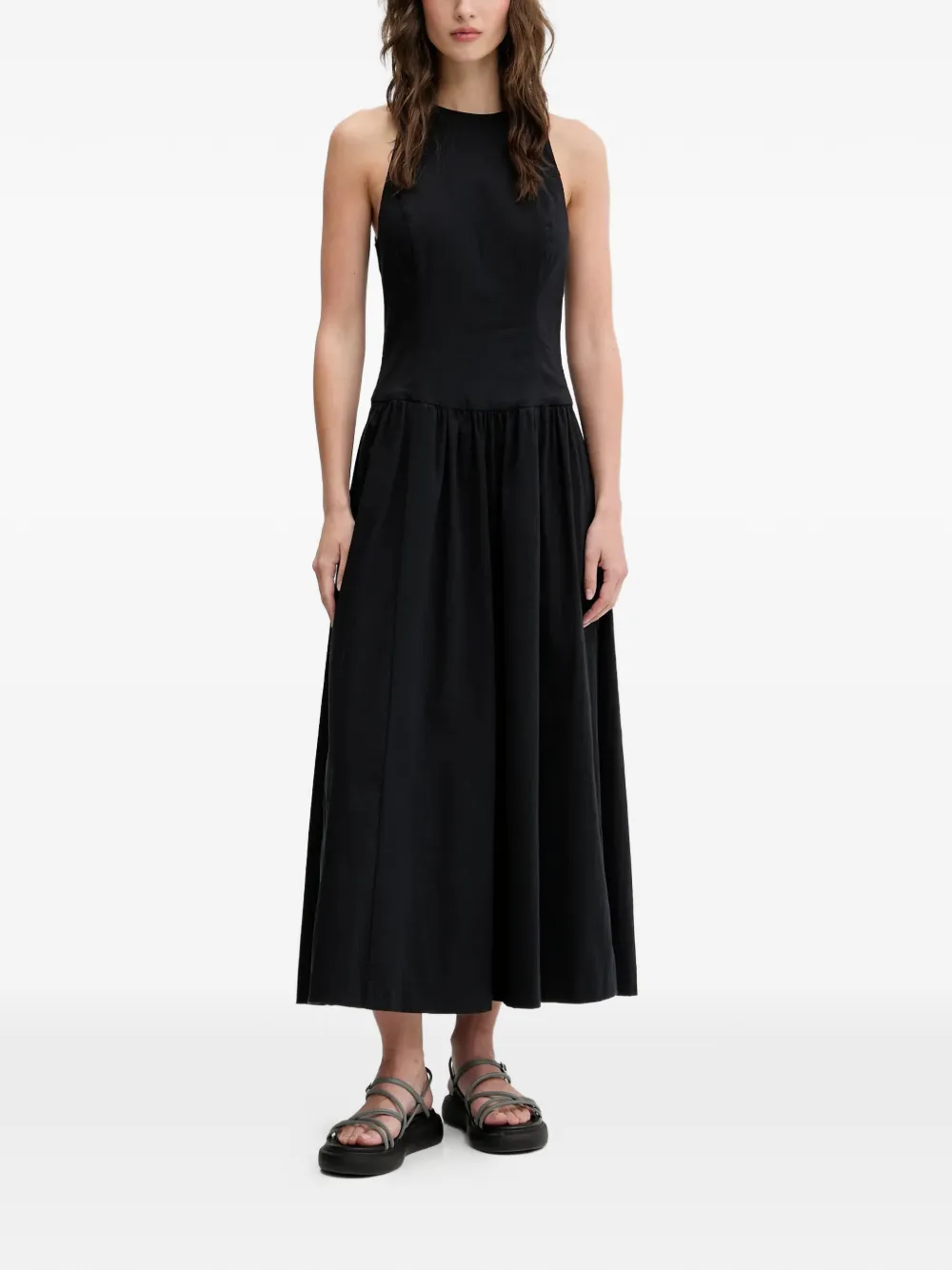 Abercrombie & Fitch A-line halterneck midi dress - Nero