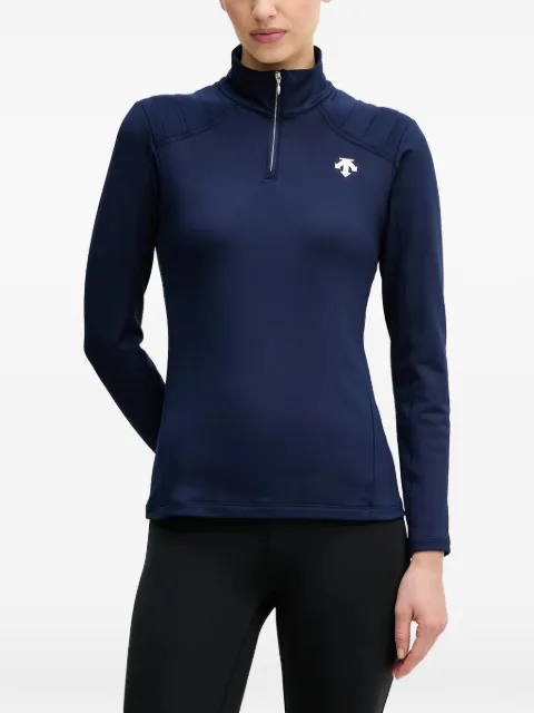 DESCENTE zip-fastening logo-detail ski top