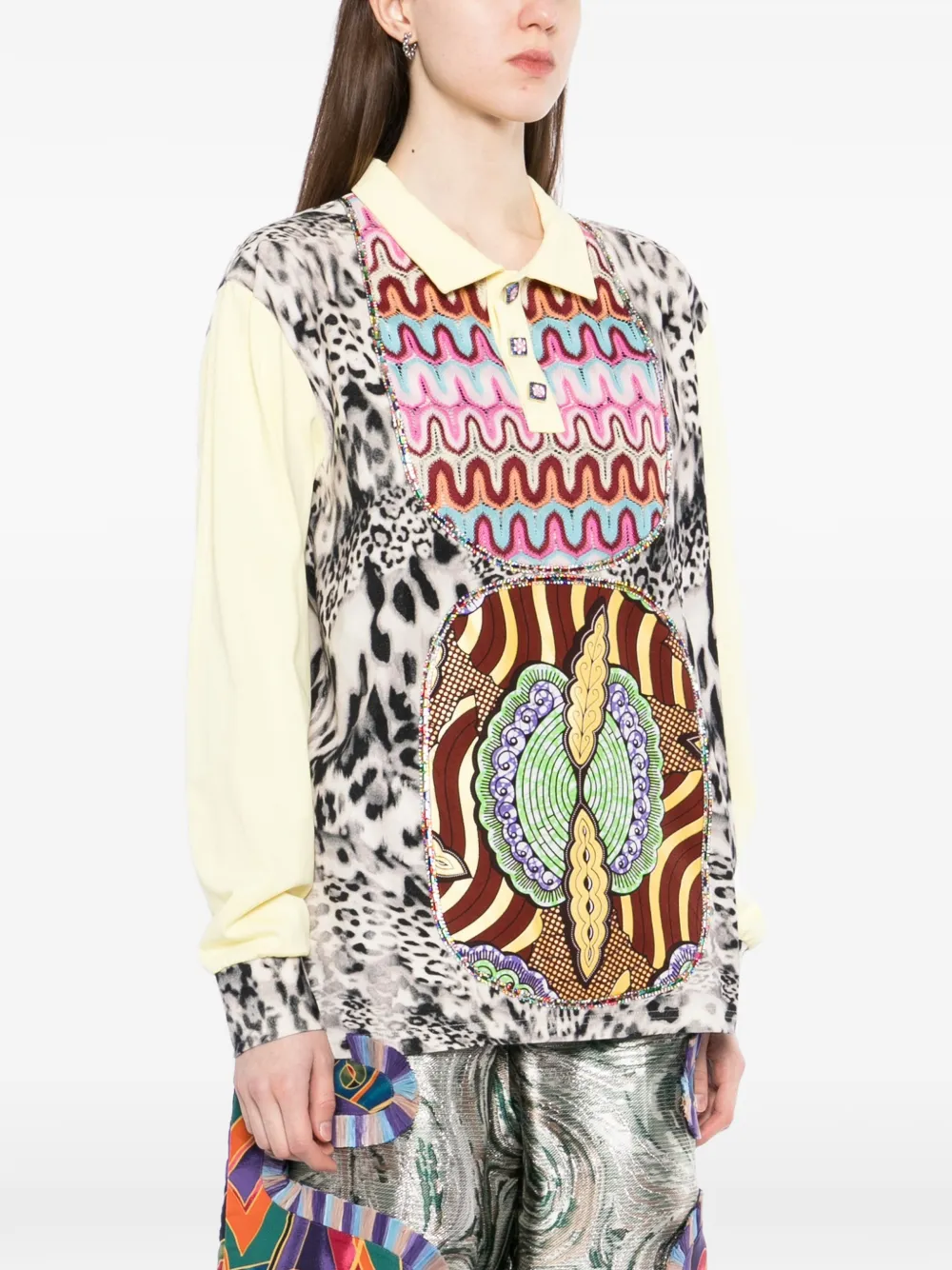  Penultimate Leopard-print Polo Top - Neutrals 