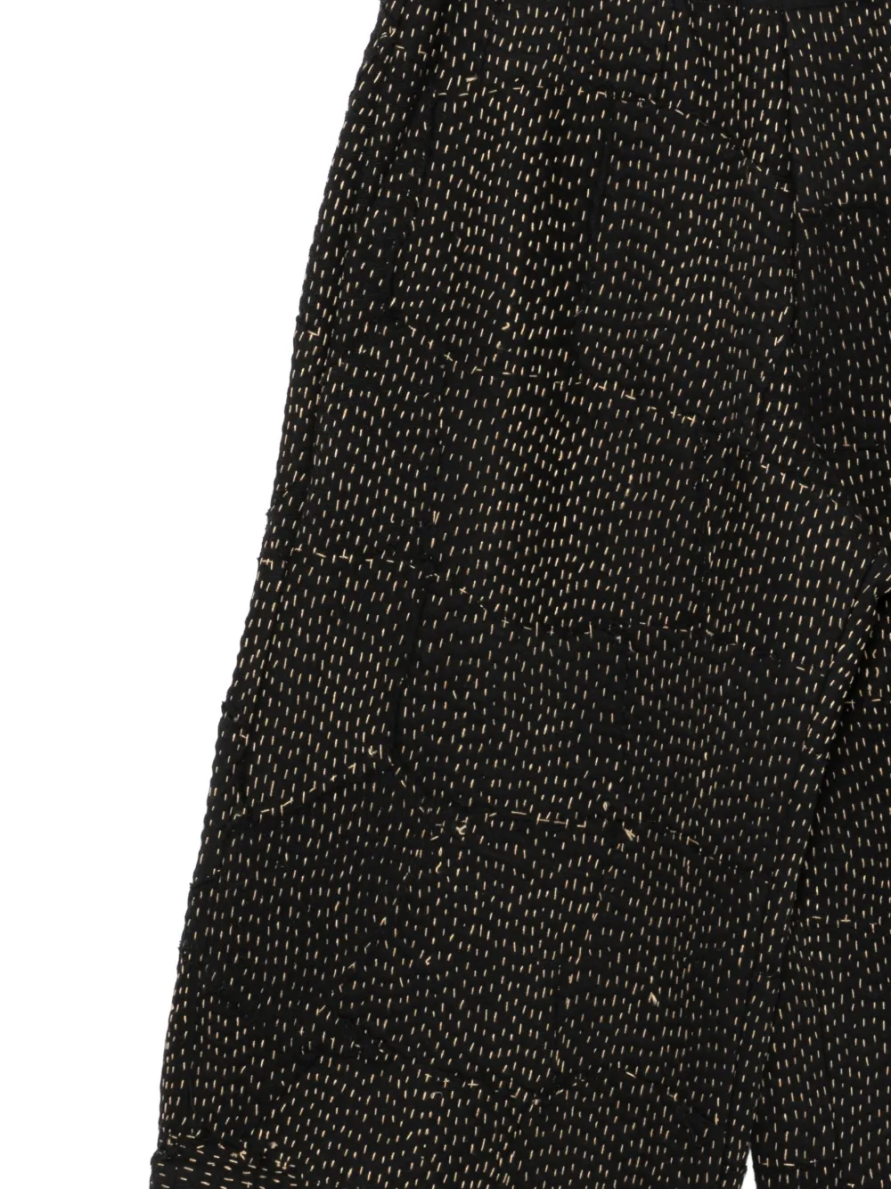 By Walid Re-patch Cropped Trousers - Black 