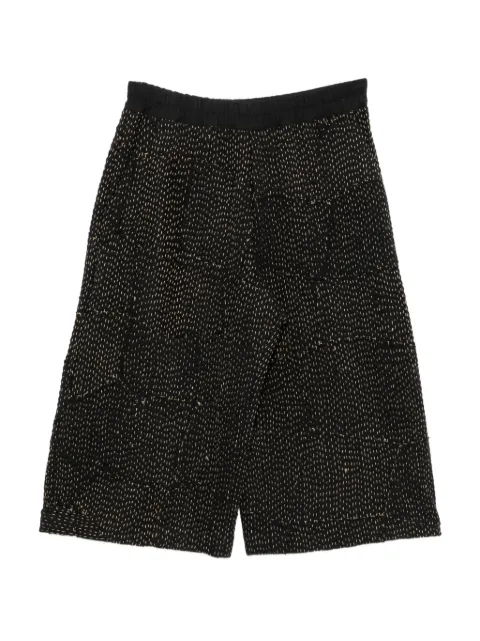 By Walid re-patch cropped trousers