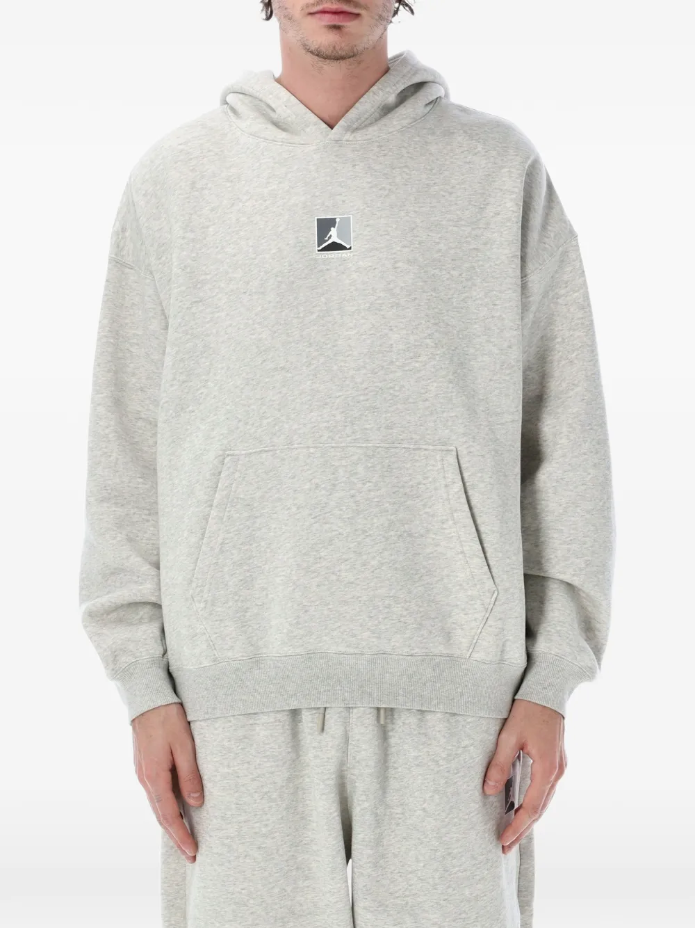 Jordan logo kangaroo pocket hoodie - Grigio