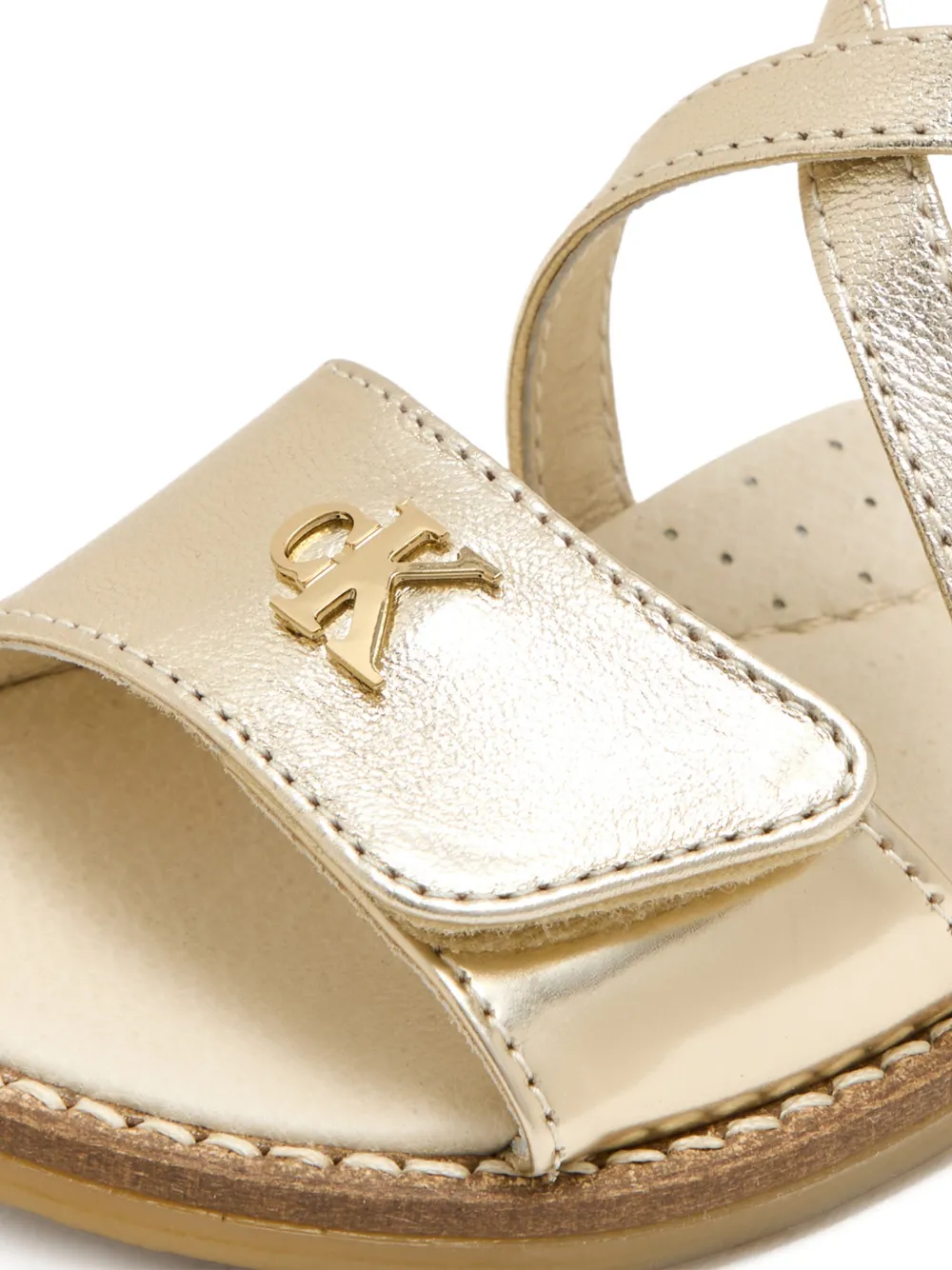 Calvin Klein Kids Sandalen met gesp Goud