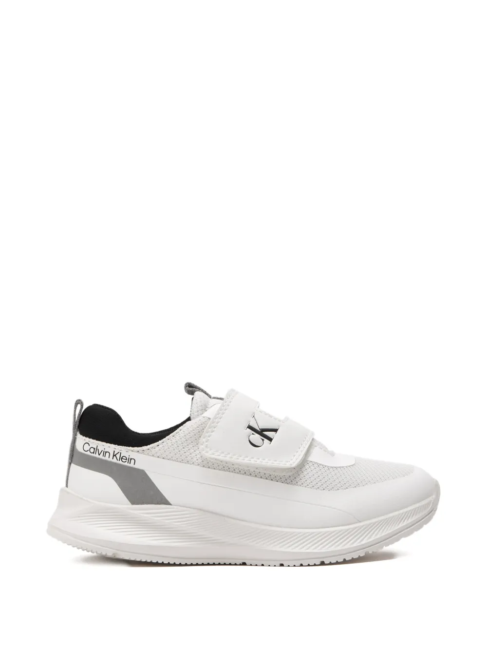 Calvin Klein Kids logo-strap sneakers Wit