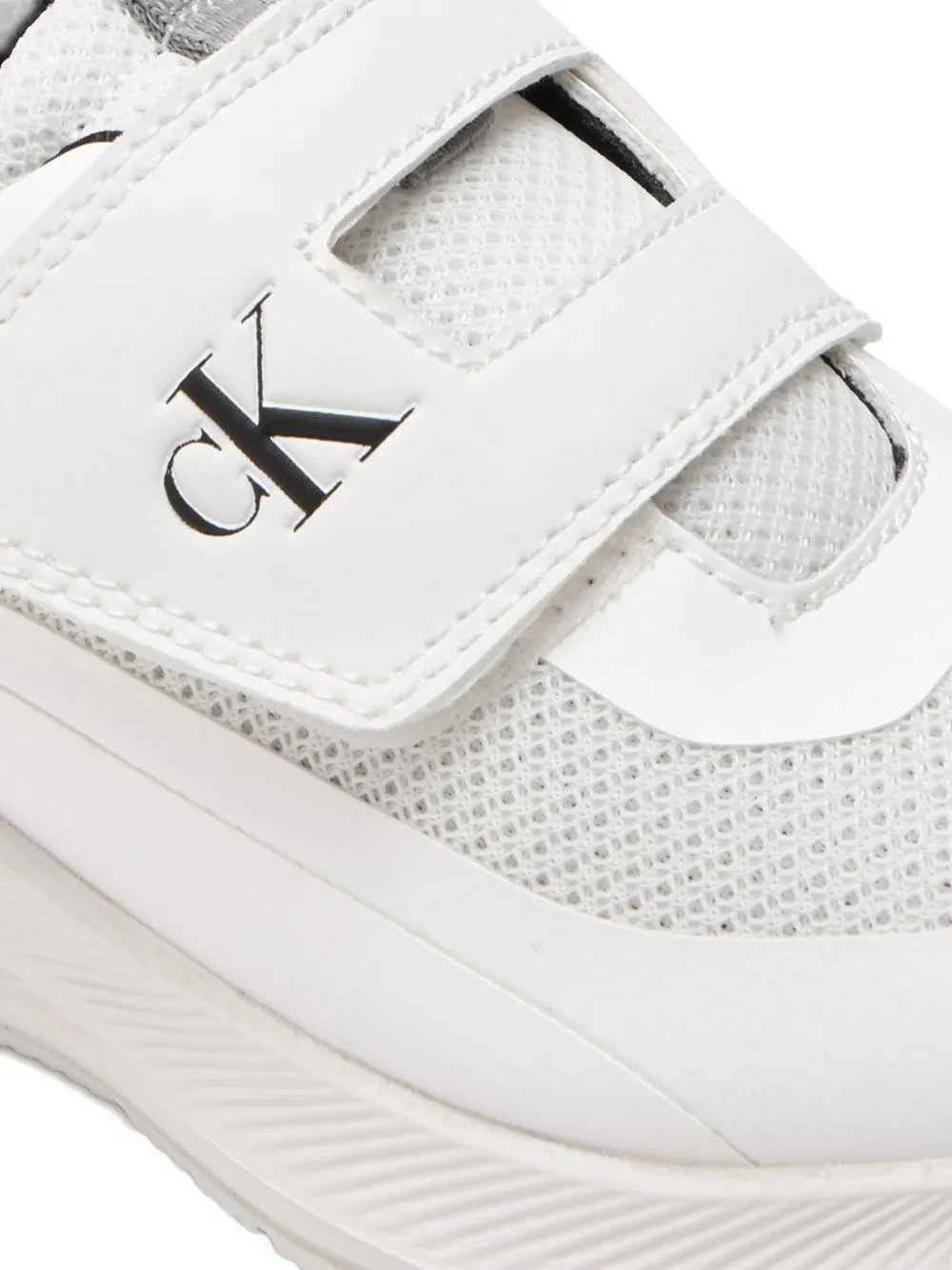 Calvin Klein Kids logo-strap sneakers - Wit