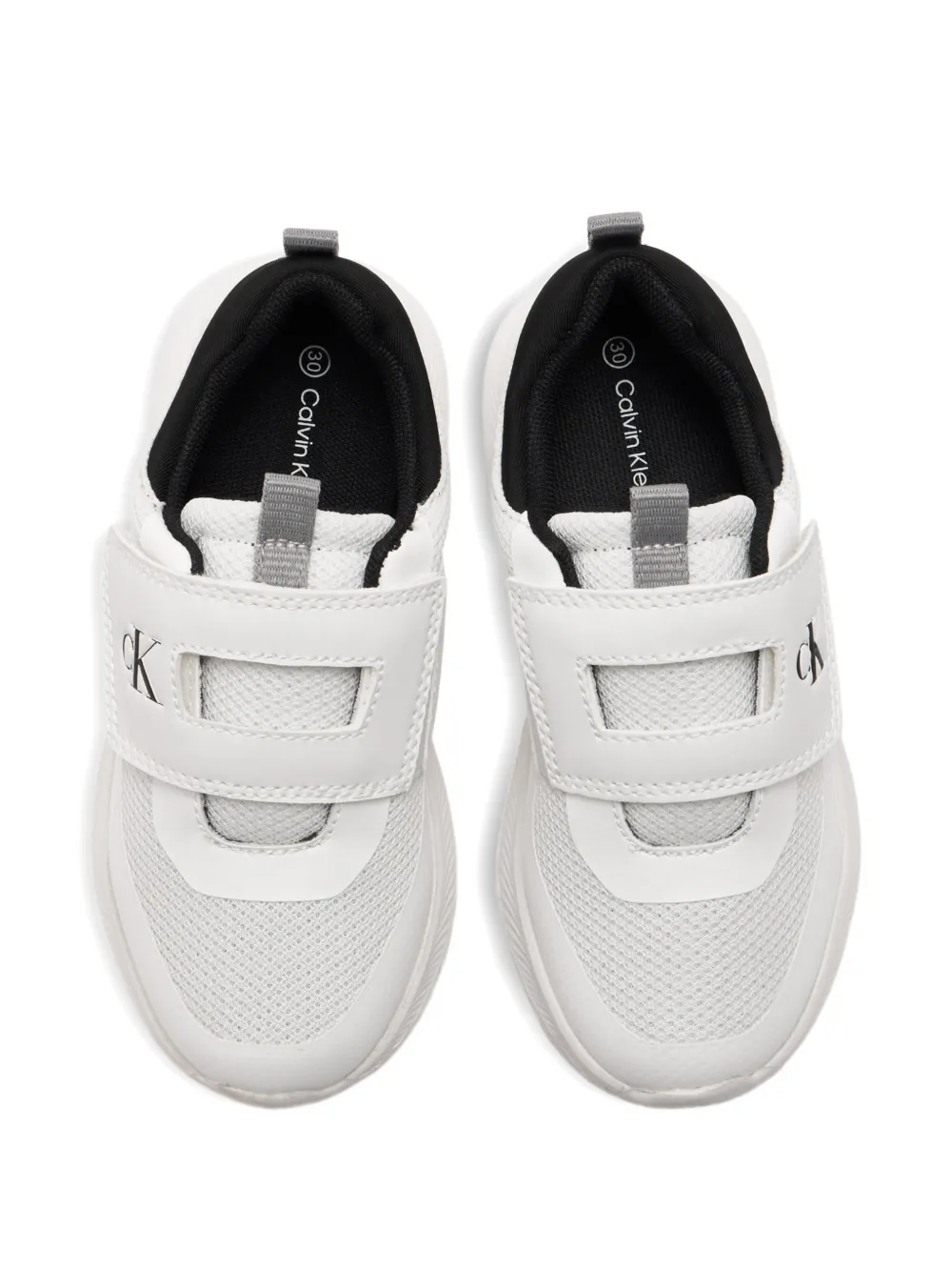 Calvin Klein Kids logo-strap sneakers Wit