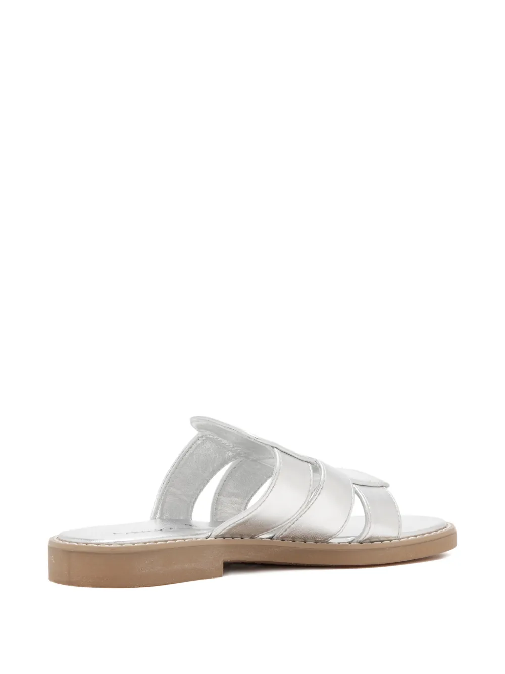 Calvin Klein Kids logo-plaque sandals Zilver