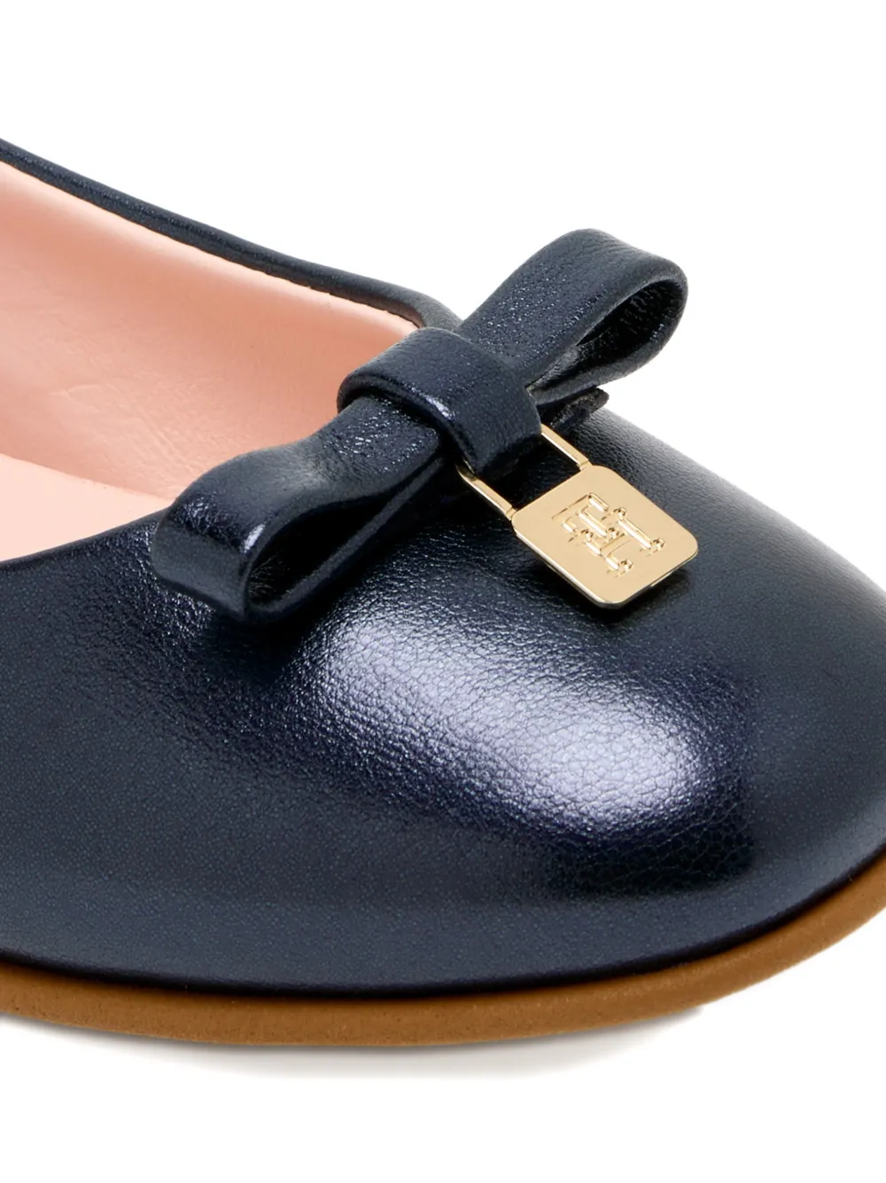 Tommy Hilfiger Junior bow-detail ballet flats Blauw