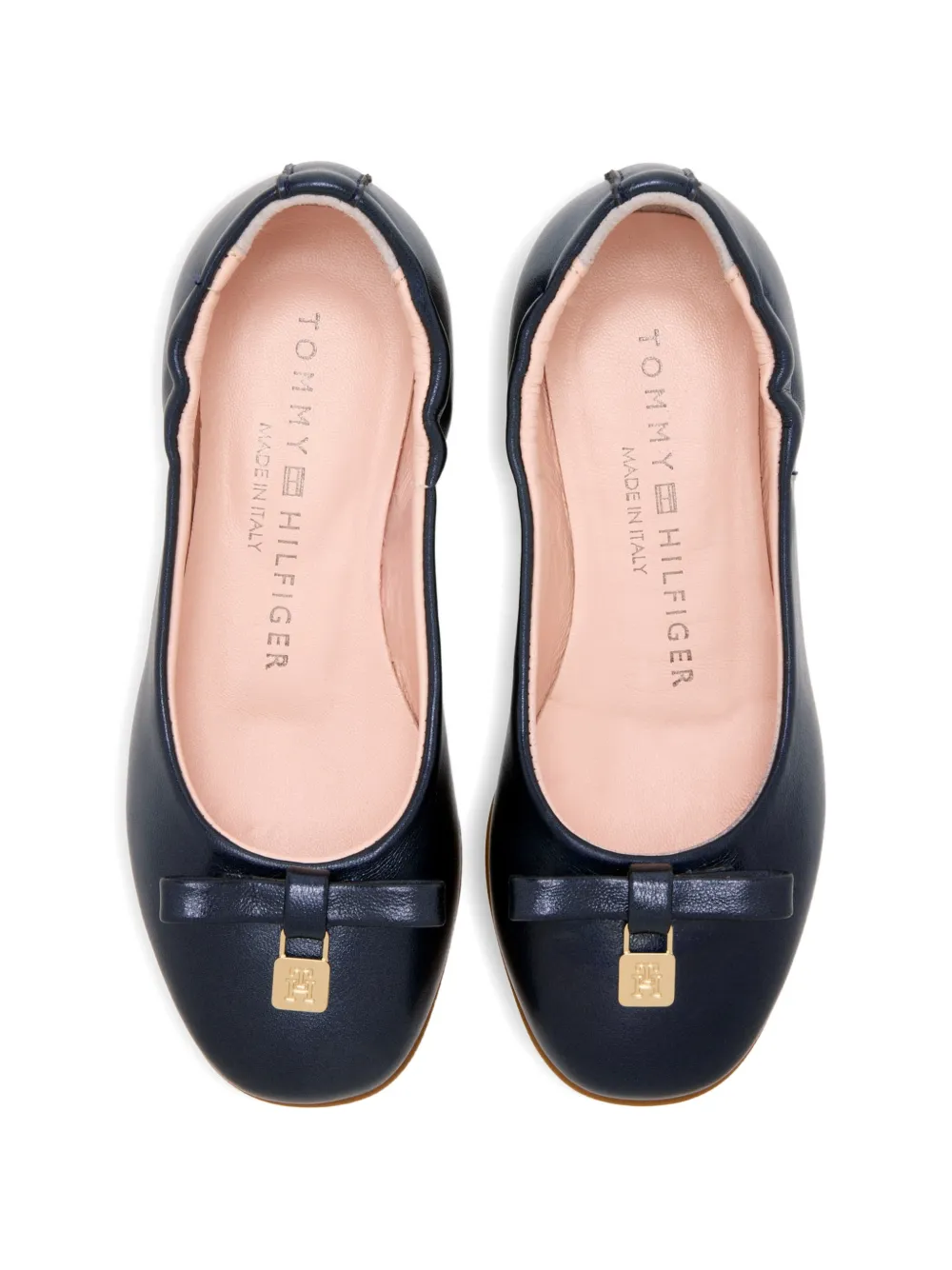 Tommy Hilfiger Junior bow-detail ballet flats Blauw