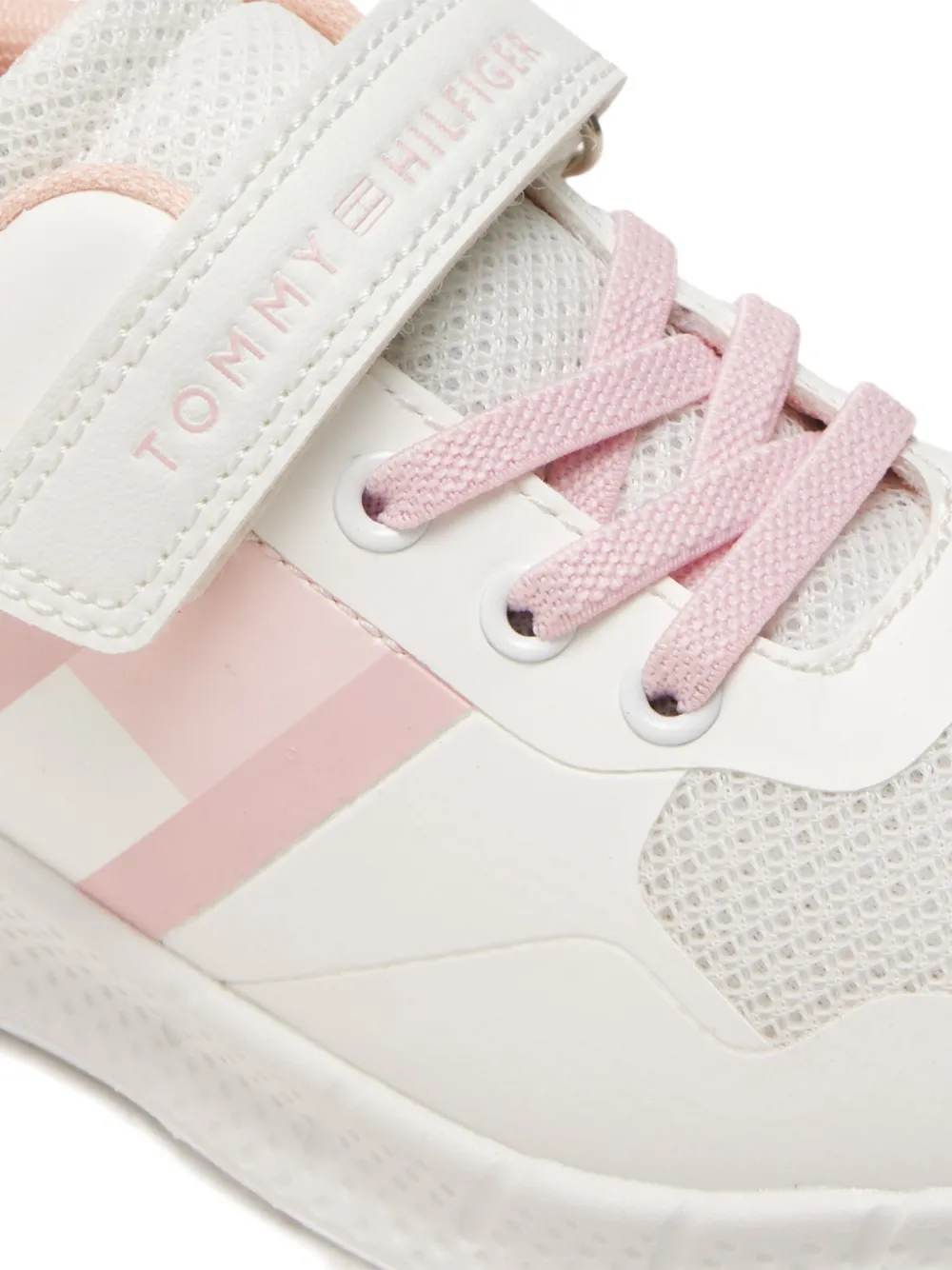Tommy Hilfiger Junior touch-strap sneakers Wit