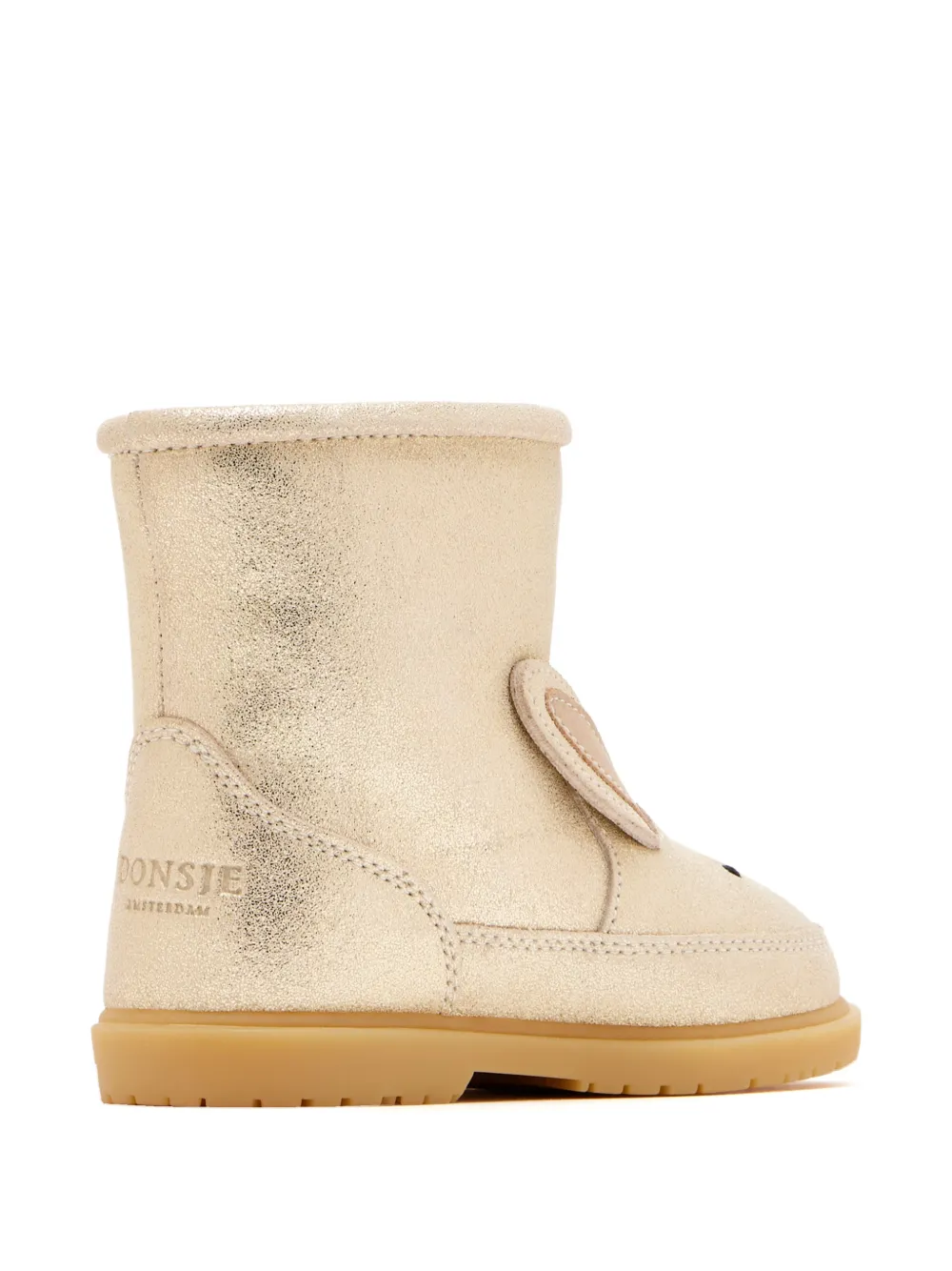 Donsje Laarzen met konijn applicatie Goud